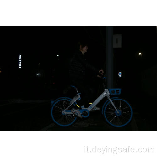 clip riflettente per pantaloni da bicicletta in plastica ad alta visibilità
